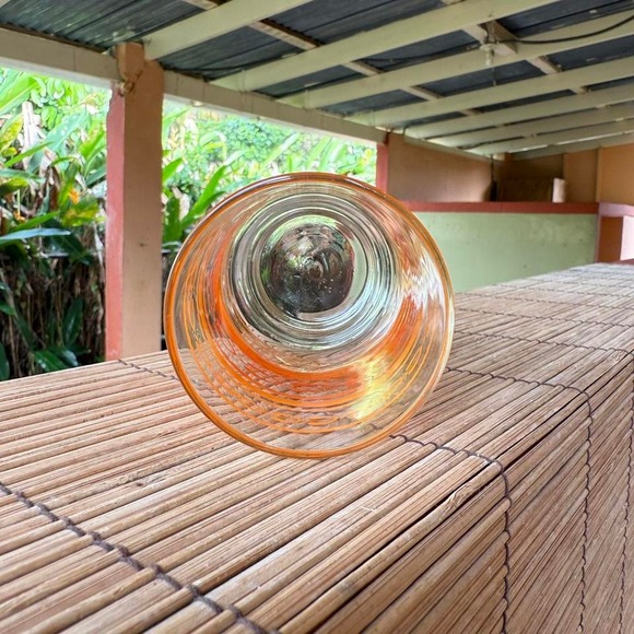 Atomic Tropic – 4pc Orange Retro Glass Set (1970s) - Picture 4 of 8